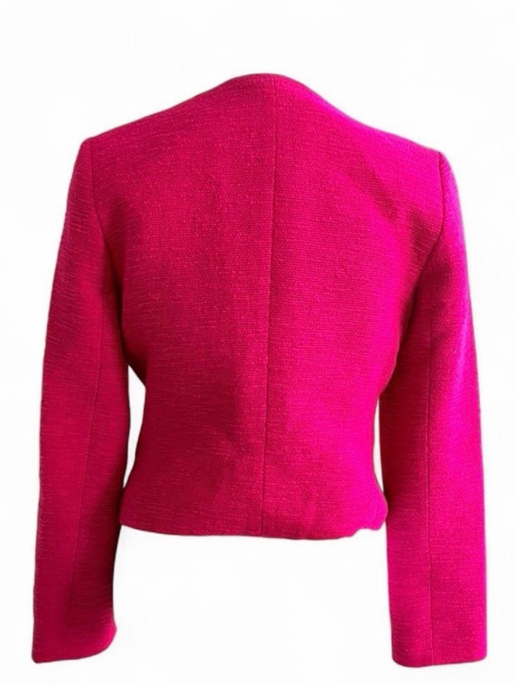 Express Hot Pink Tweed Blazer with Gold Buttons - Picture 3 of 4